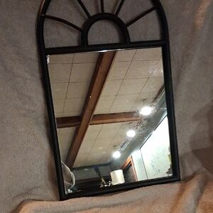 Black Arched Wall Mirror